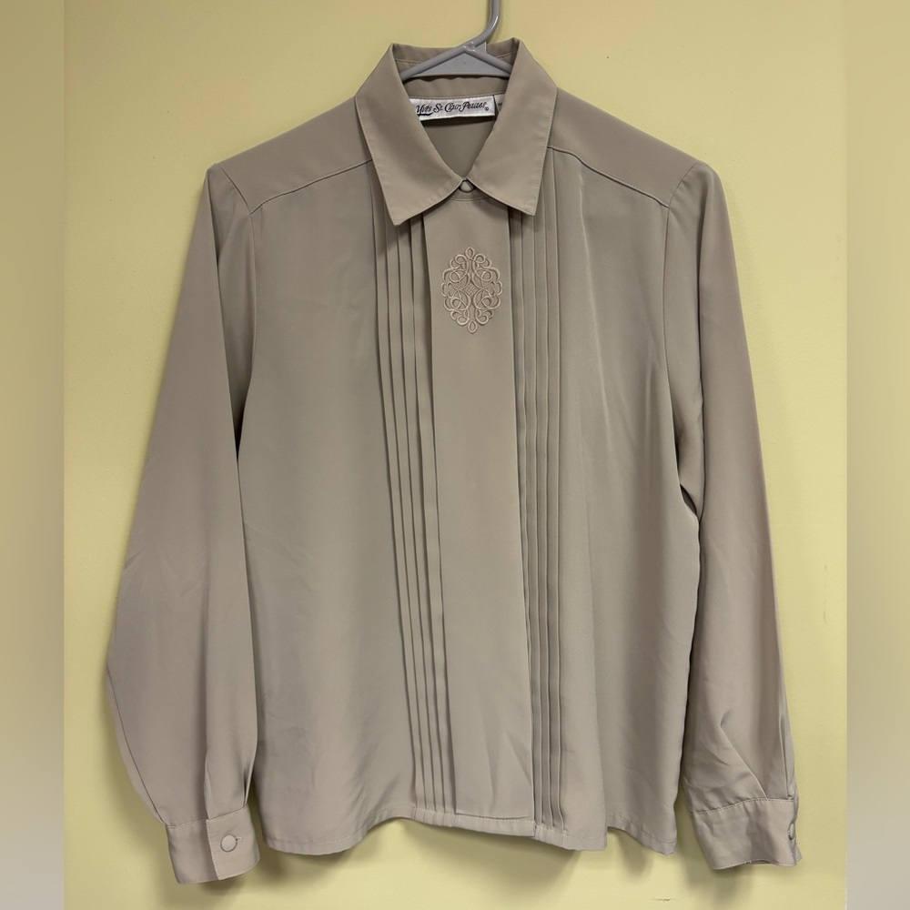 Vintage Yves St. Clair Petites top grandmacore lightweight 8P